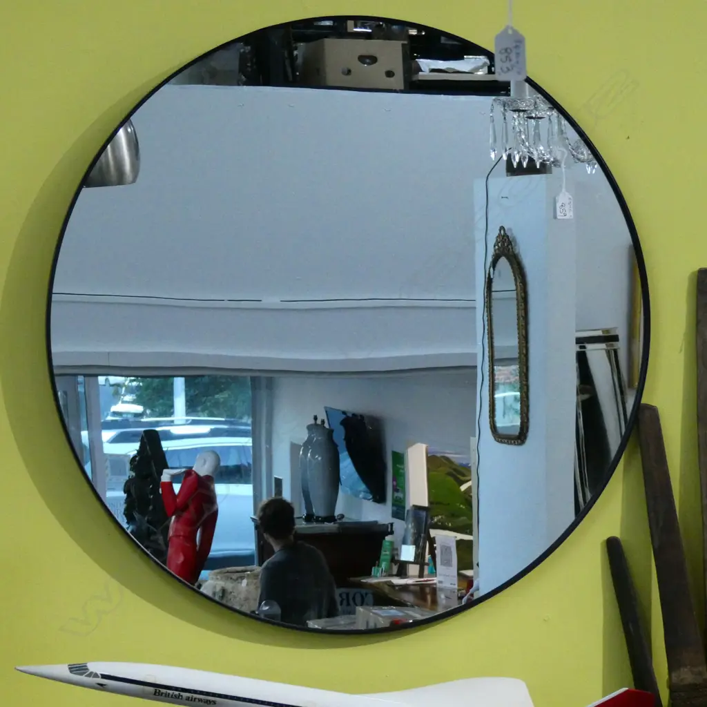 LARGE ART DECO STYLE ROUND  MIRROR Image 1++