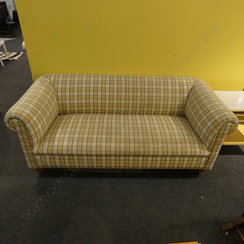 YELLOW PLAID SOFA L. 1800MM Image 1++