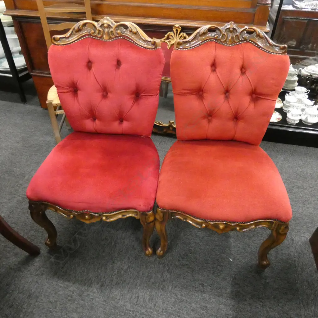PR RED VELVET BOUDOIR CHAIRS Image 1++