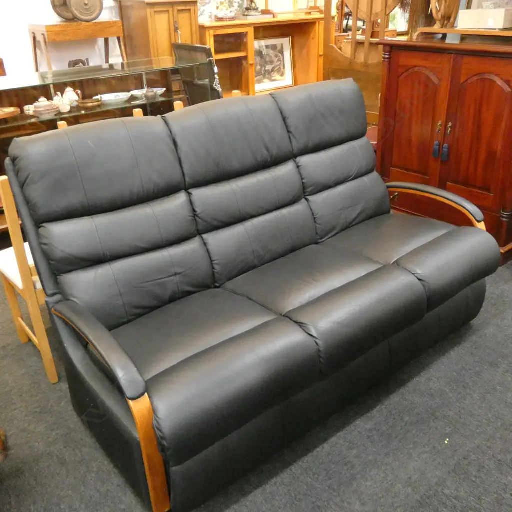 LEATHER COUCH MORGAN FURNITURE 'CHARLESTON' L. 1700MM  Image 1++