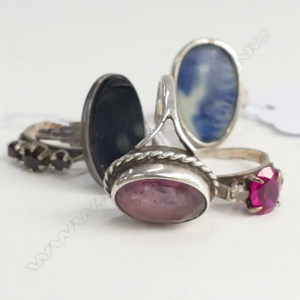 5 STG SILVER RINGS Image 1++