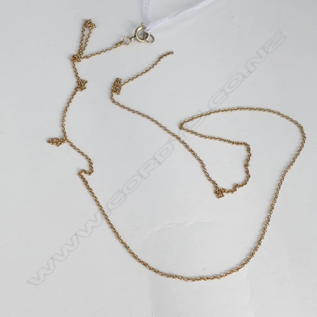 15ct GOLD FINE CHAIN 1.48gm AF Image 1++