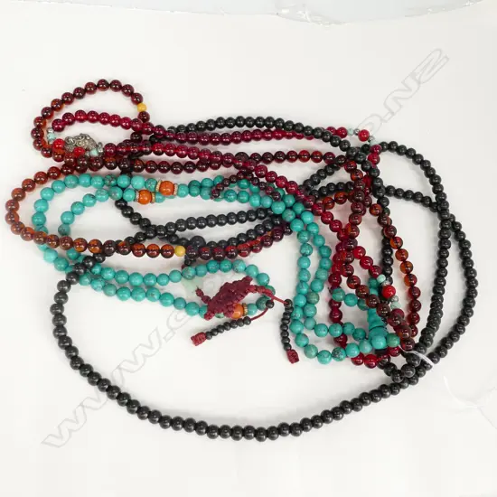 4 COSTUME NECKLACES