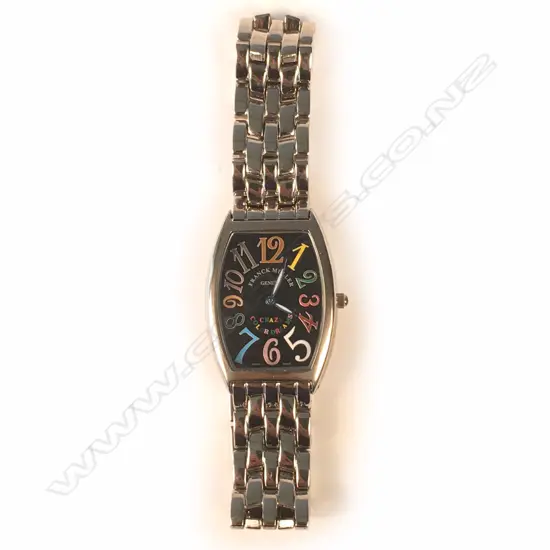 REPLICA PATRICK MULLER 'CRAZY COLOUR DREAMS' STAINLESS STEEL WRISTWATCH