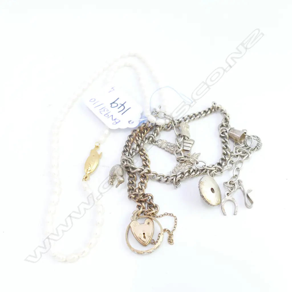 GOLD? AND SILVER? BABIES BRACELETS AND SEED PEARL NECKLACE ETC Image 1++