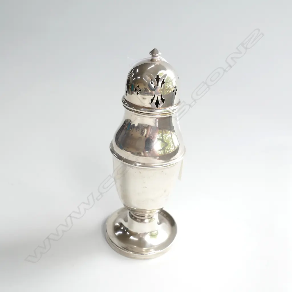 SILVER BALUSTER SUGAR SIFTER BIRMINGHAM 1937 82 GMS Image 1++