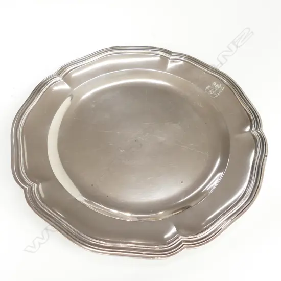 FRENCH LATE 19THC SILVER SERVING PLATE 469GMS VEUVE FLAMANT & LEON CHAMPENOIS
