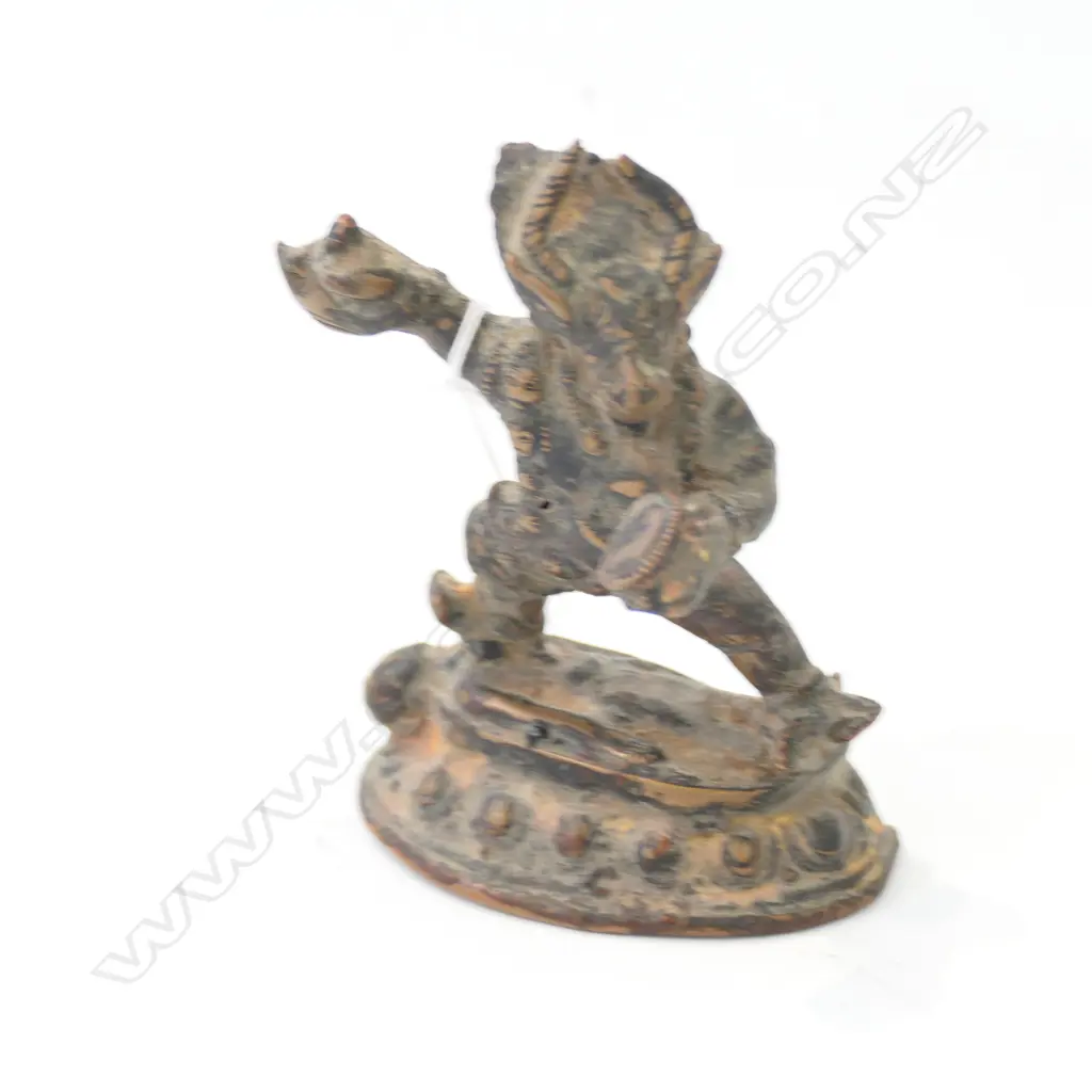 OLD TIBETAN COPPER STATUETTE OF YAMANTAKA. H.100mm Image 1++