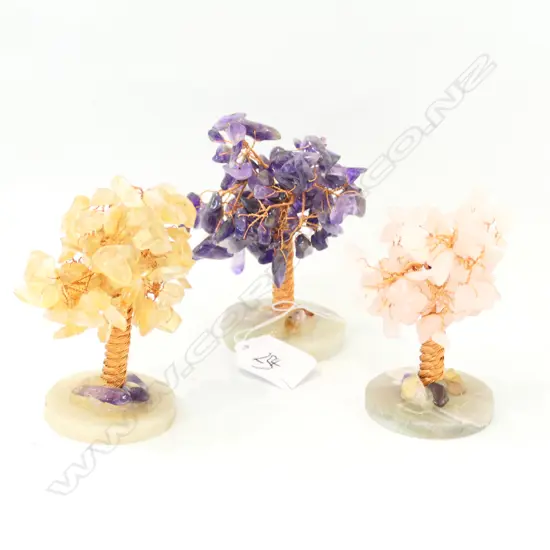 3 CRYSTAL TREES 110MM H