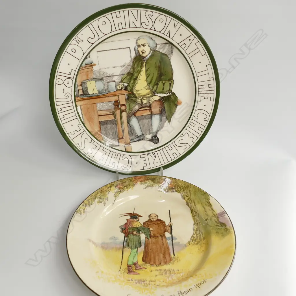 2 R/DOULTON PLATES DR JOHNSON + FRIAR TUCK D 260 MM Image 1++