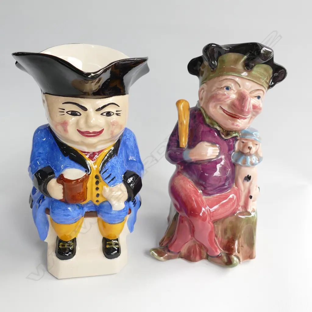 TWO TOBY JUGS ONE MELBA WARE 190MM H Image 1++