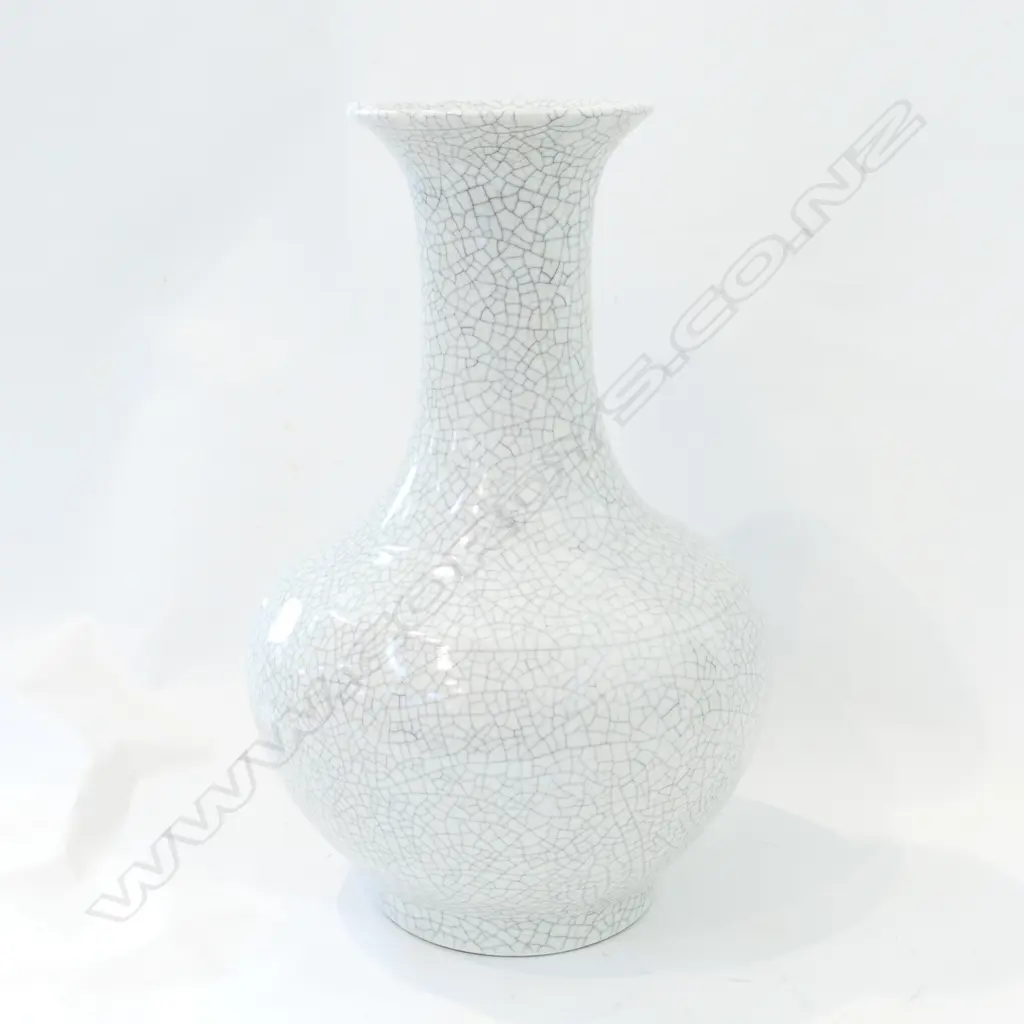 CRACKLE GLAZE VASE CHIPPED AF 350MM H Image 1++