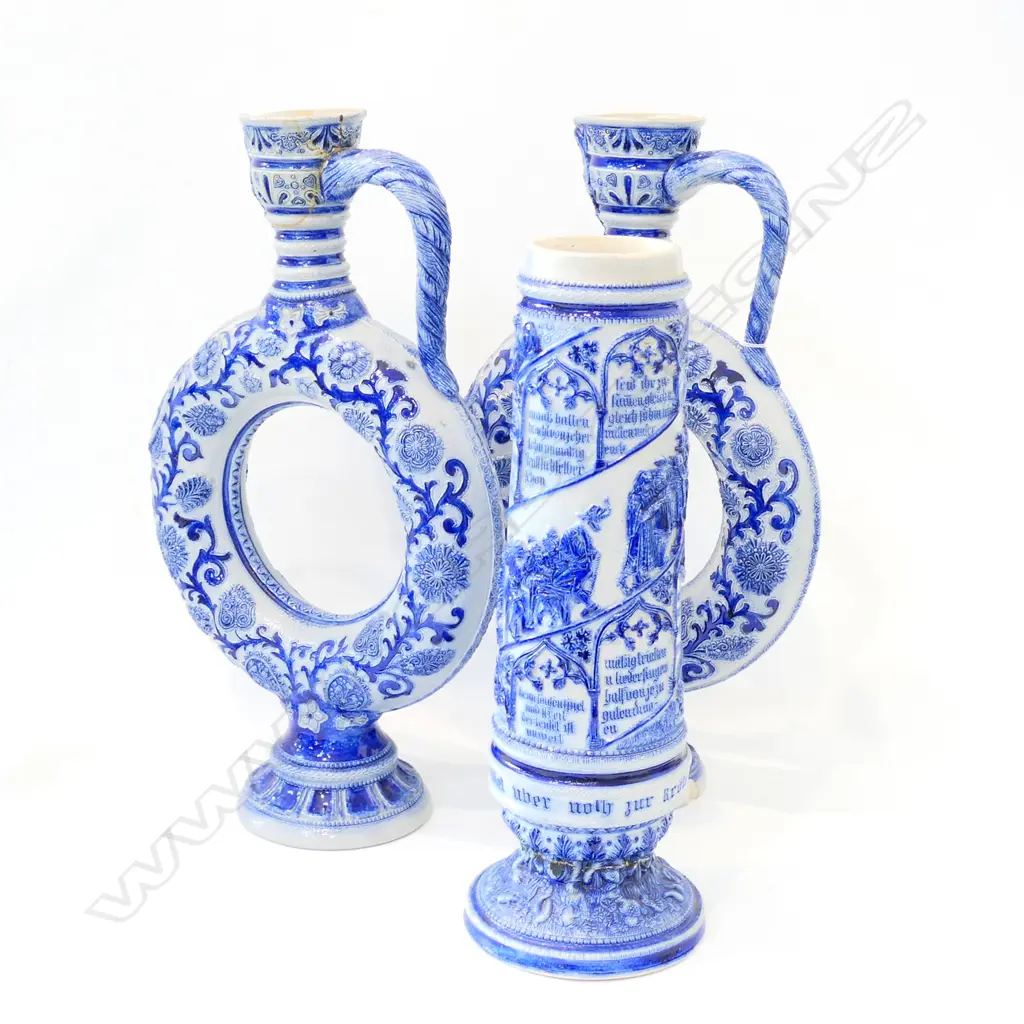 3 B/W GERMAN WESTERWALD VASES AF 435MM H Image 1++