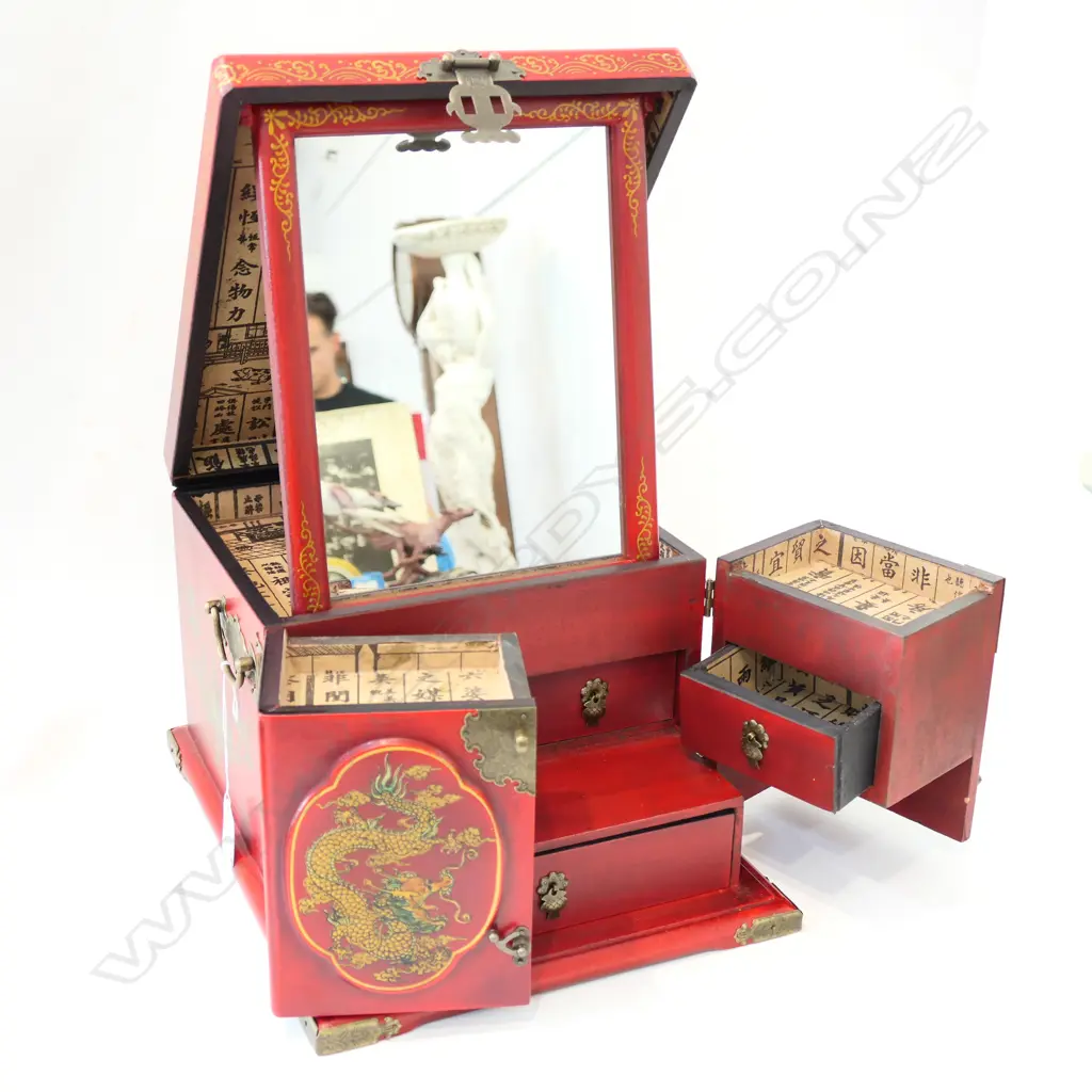 ORIENTAL JEWELLERY BOX 330MM W  Image 1++