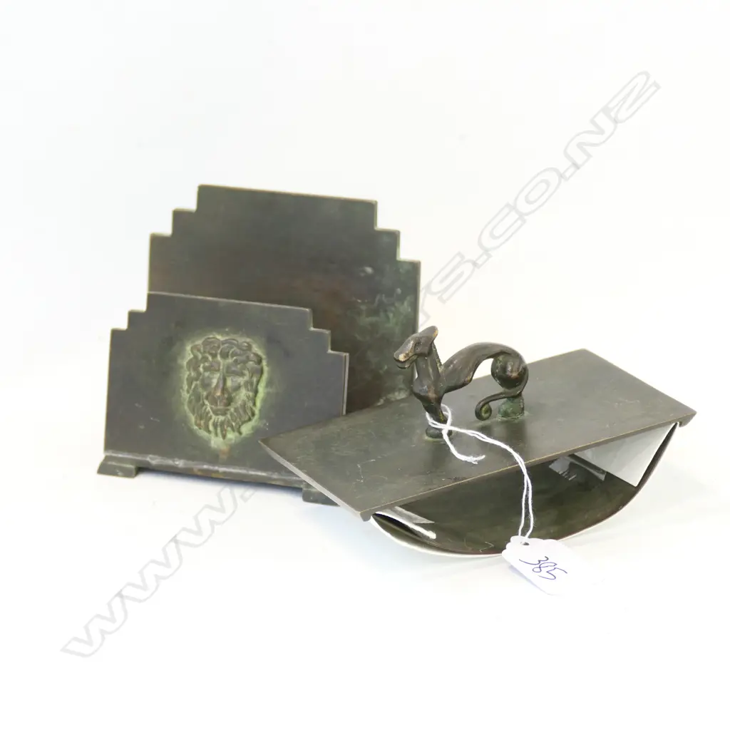 BRONZE LETTER HOLDER AND INK BLOTTER Image 1++