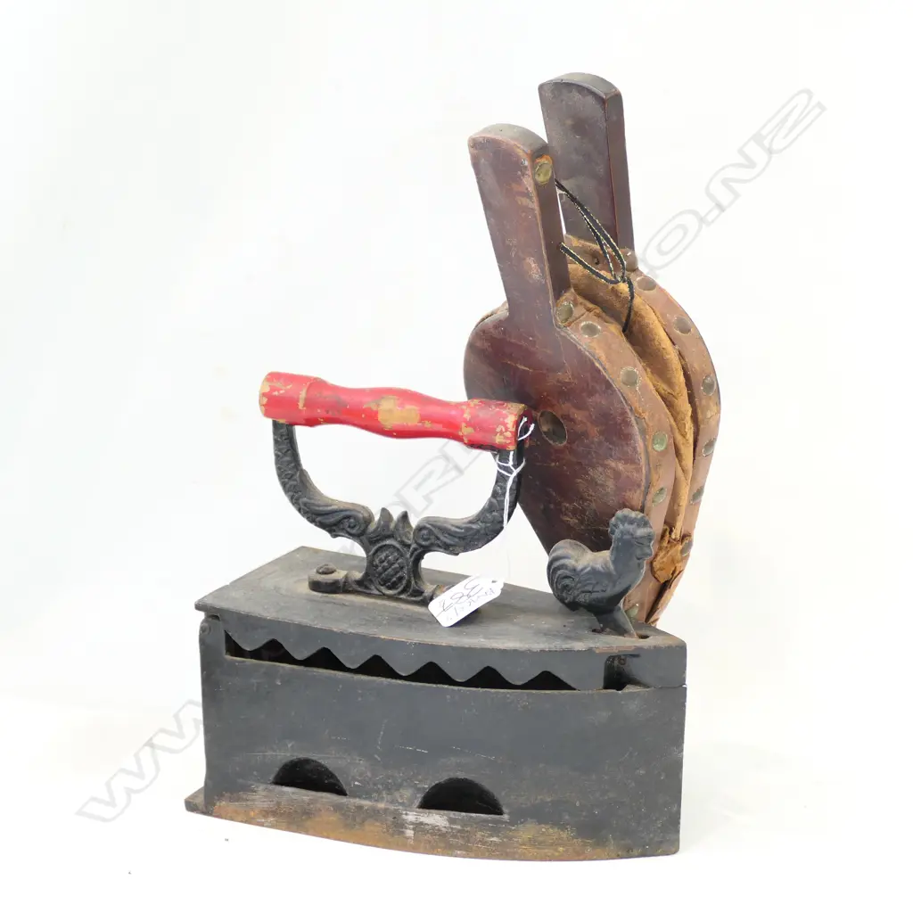LGE CAST IRON COAL IRON + OLD FIRE BELLOWS Image 1++