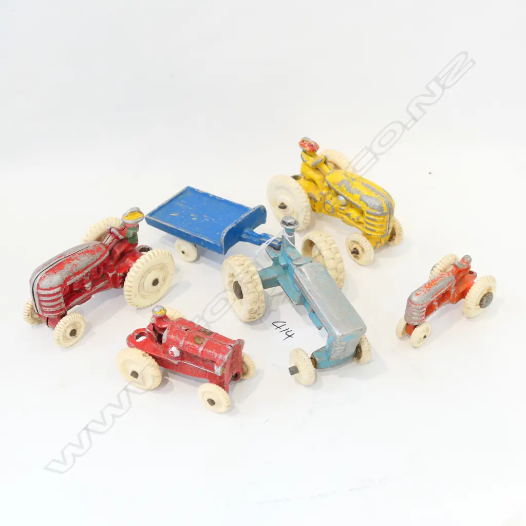 5 FUN HO TRACTORS; 1 WITH TRAILER Image 1++