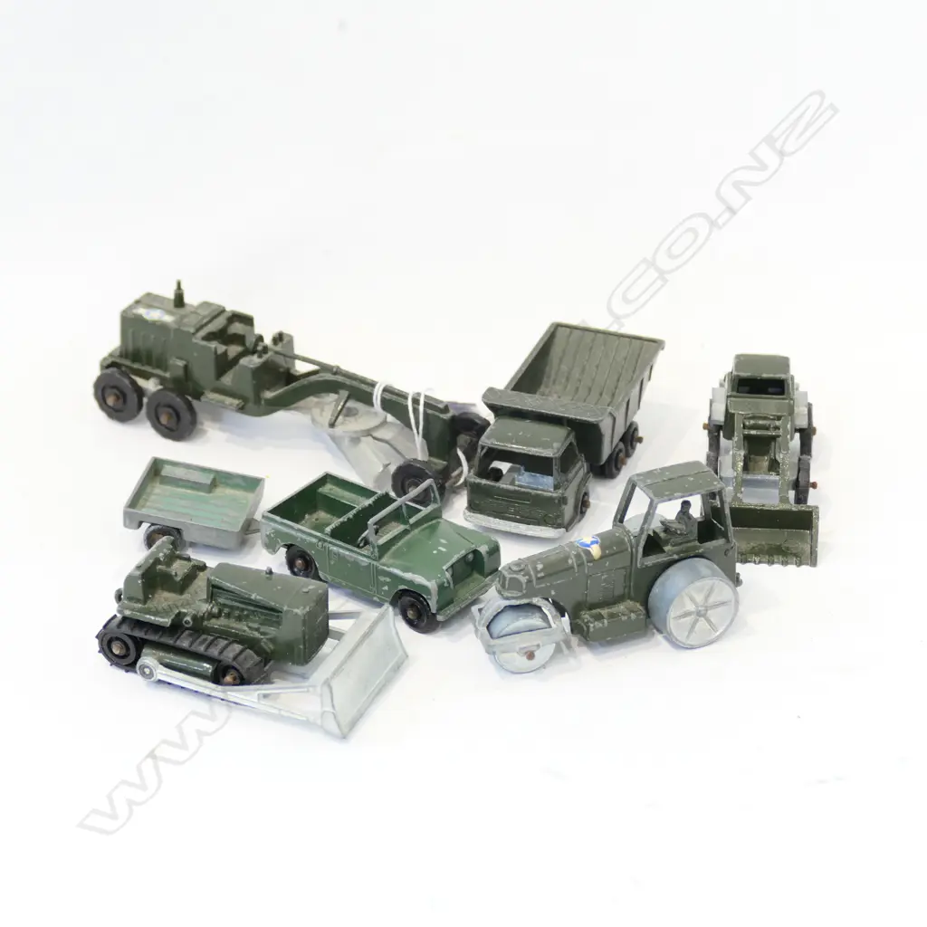 7 FUN HO ARMY GREEN VINTAGE TOY TRUCKS Image 1++
