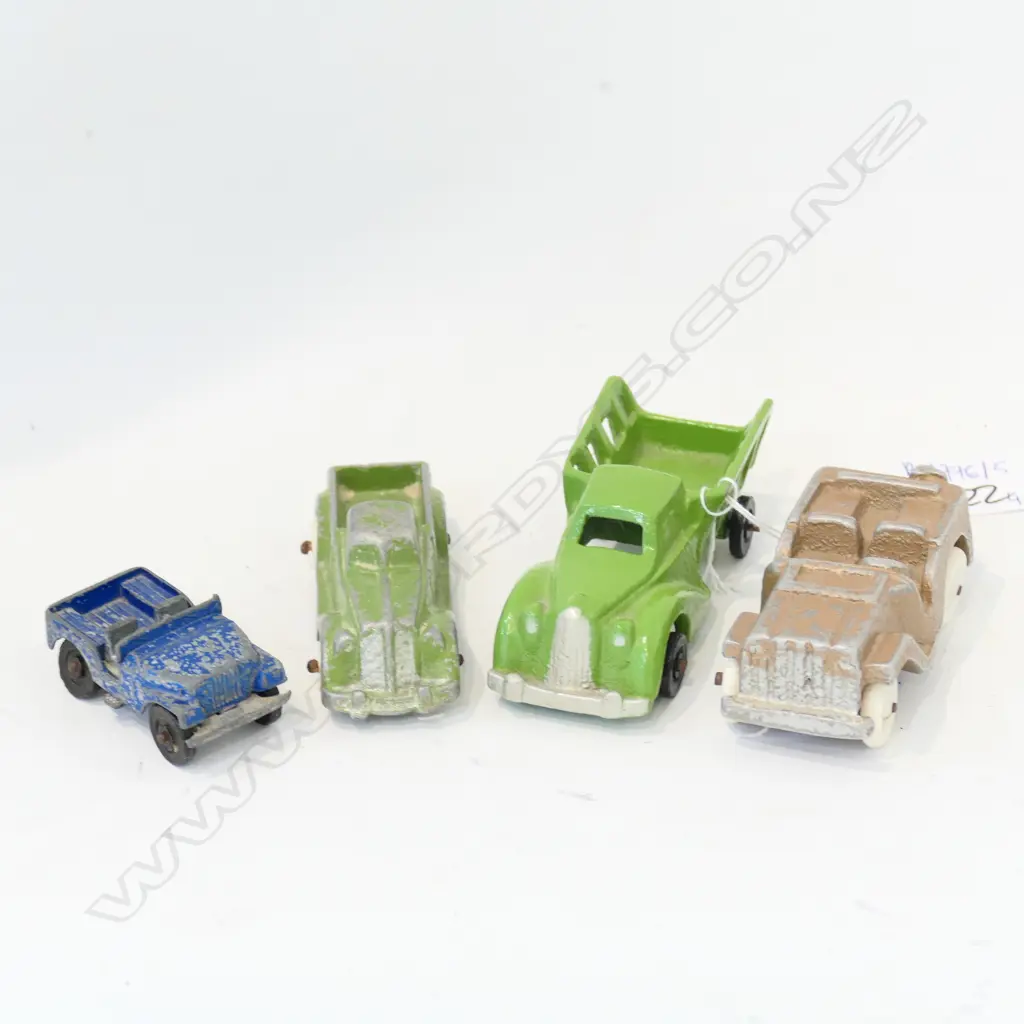 4 VINTAGE FUN HO VEHICLES; 2 JEEPS, 2 PICK UPS Image 1++