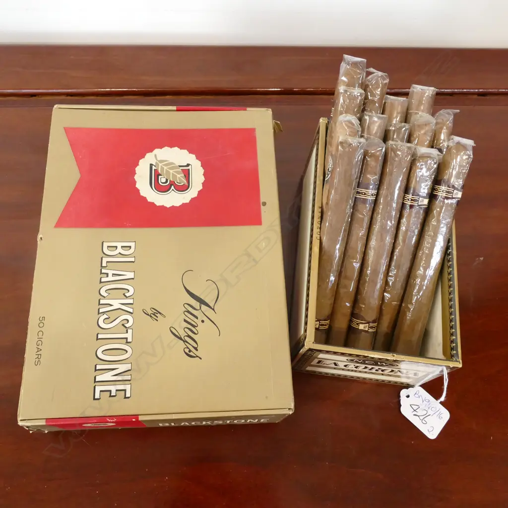 2 BOXES OF CIGARS; CORONA AND KINGS BY BLACKSTONE Image 1++