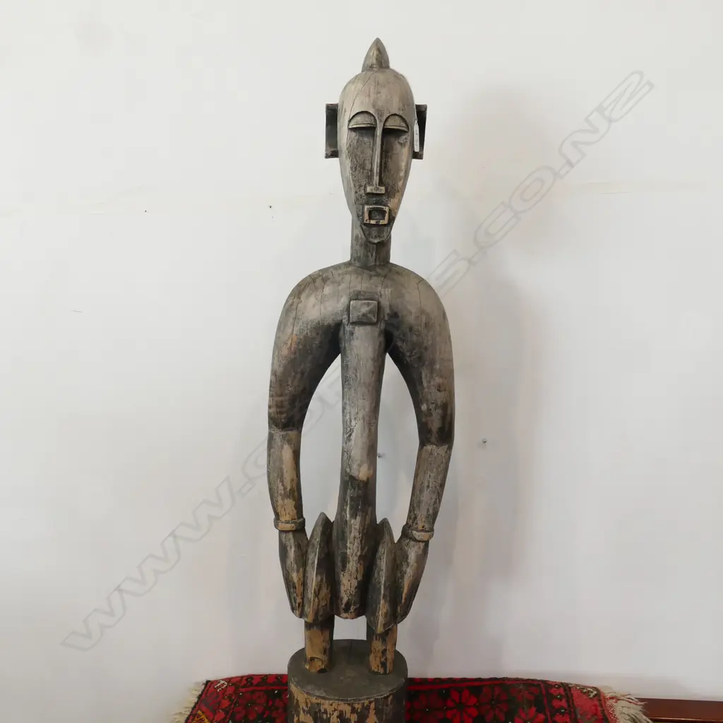 OLD LGE SENUFO RHYTHM POUNDER CARVED WOOD Image 1++