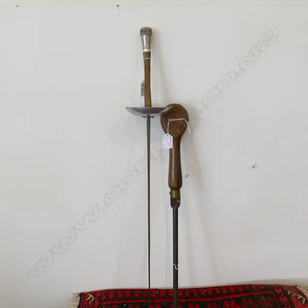 LARGE CABINETMAKERS SCREWDRIVER WOODEN HANDLE 640MM L AND FENCING SWORD Image 1++