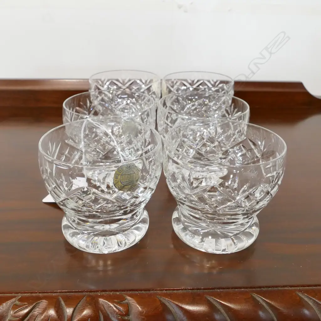 6 WEBB CORBETT CRYSTAL TUMBLERS Image 1++