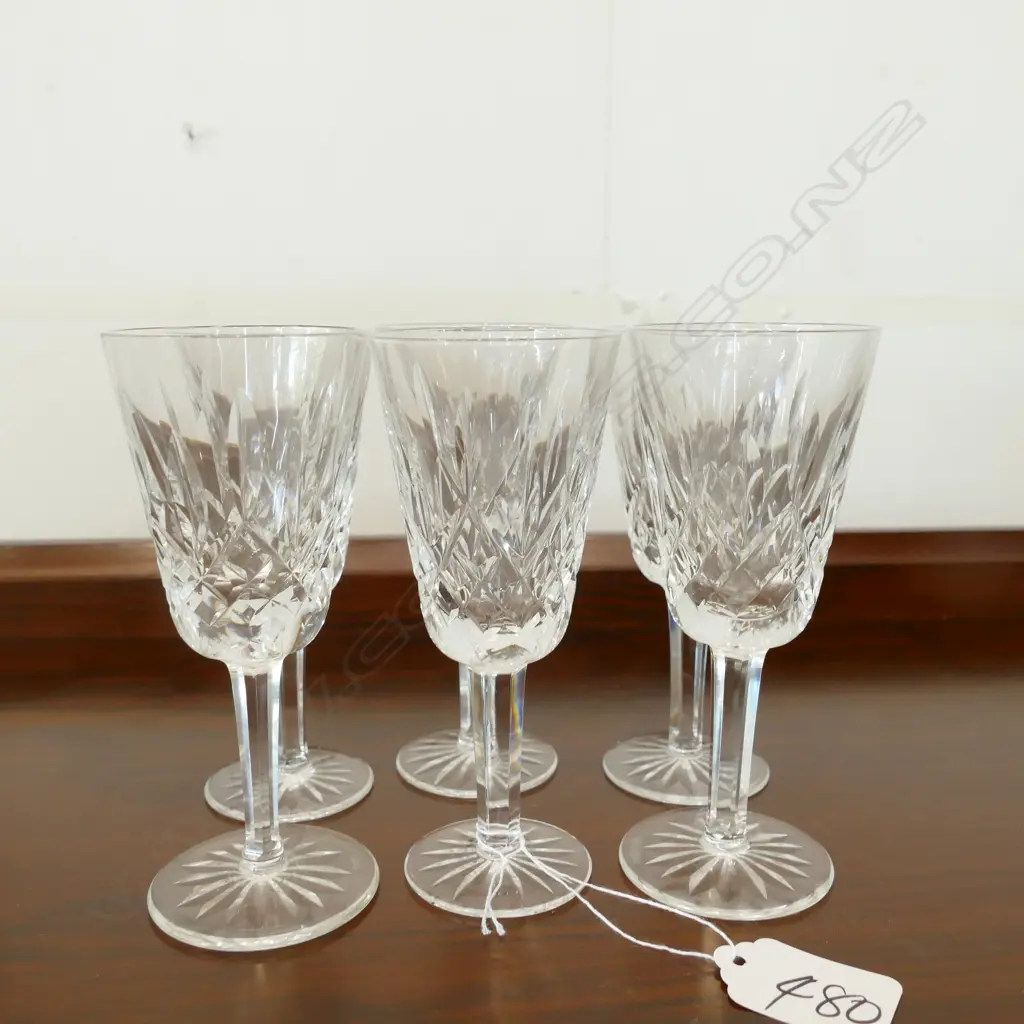 6 WATERFORD SHERRY GLASSES 130MM H Image 1++