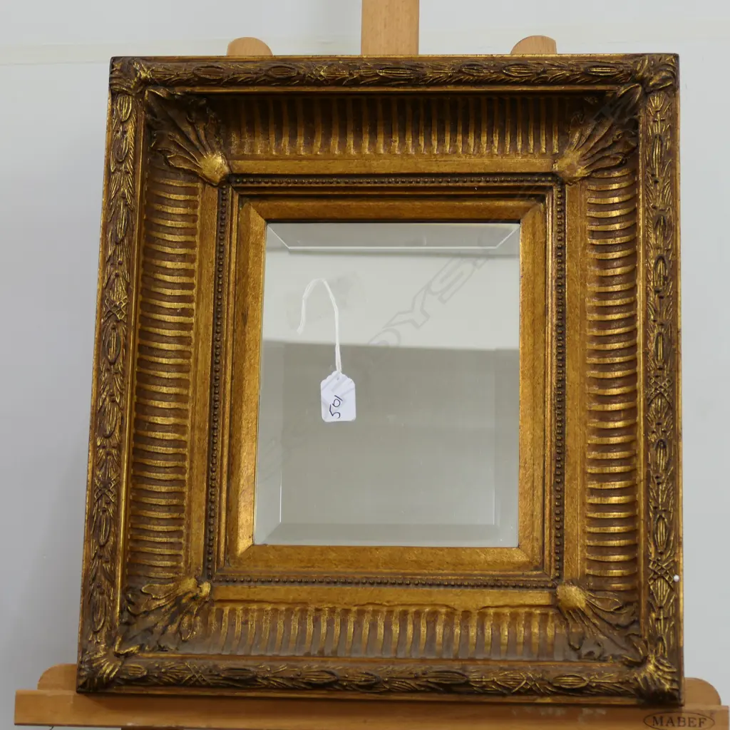 ORNATE GILT BEVELLED MIRROR 420 X 465MM  Image 1++