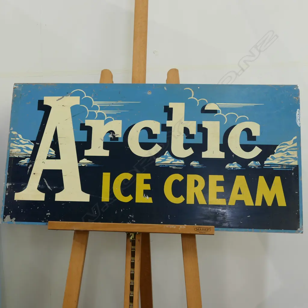 ARTIC ICE CREAM ENAMEL SIGN 915 X 460MM Image 1++
