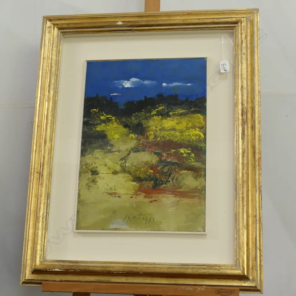 MODERN ABSRACT LANDSCAPE PAINTING ACRYLIC ON PAPER... Image 1++