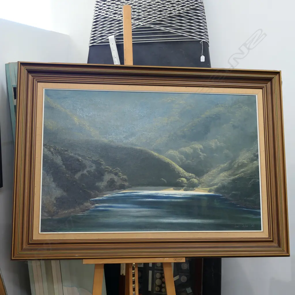LGE COROMANDEL OIL LANSCAPE - STONEY BAY - JANET STYLES 700 X 1100MM Image 1++