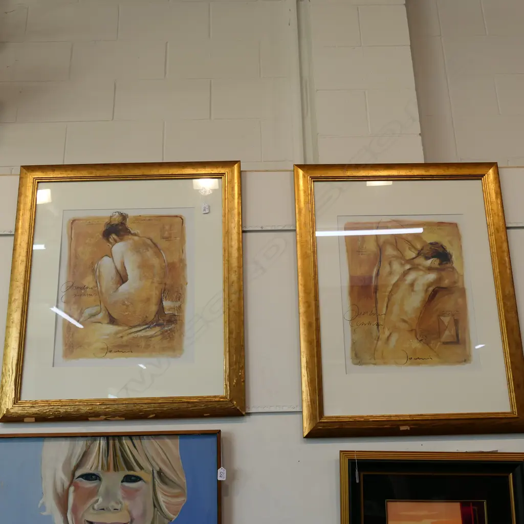 2 GILT FRAMED PRINTS Image 1++