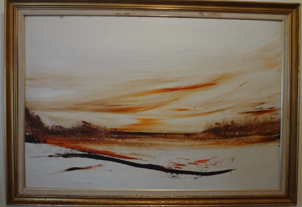 JIM CROFTS (AUST b.1922)  ACRYLIC ON BOARD, UNTITLED LANDSCAPE Image 1++