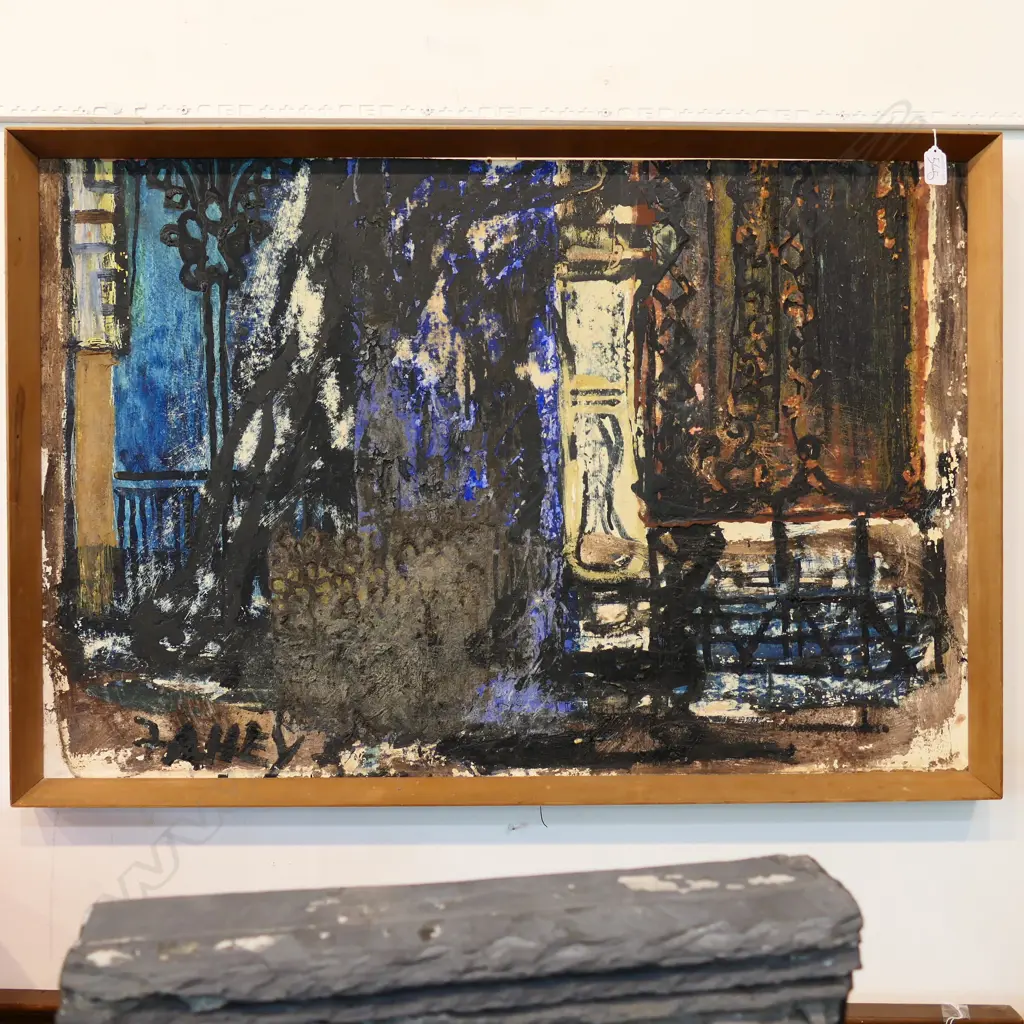 FRAMED 1970S FAHEY MIXED MEDIA W.940MM X 635MM (18955) Image 1++