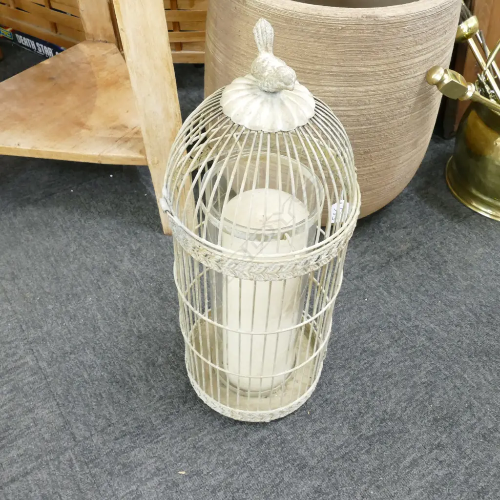CANDLE IN BIRDCAGE 530MM H Image 1++
