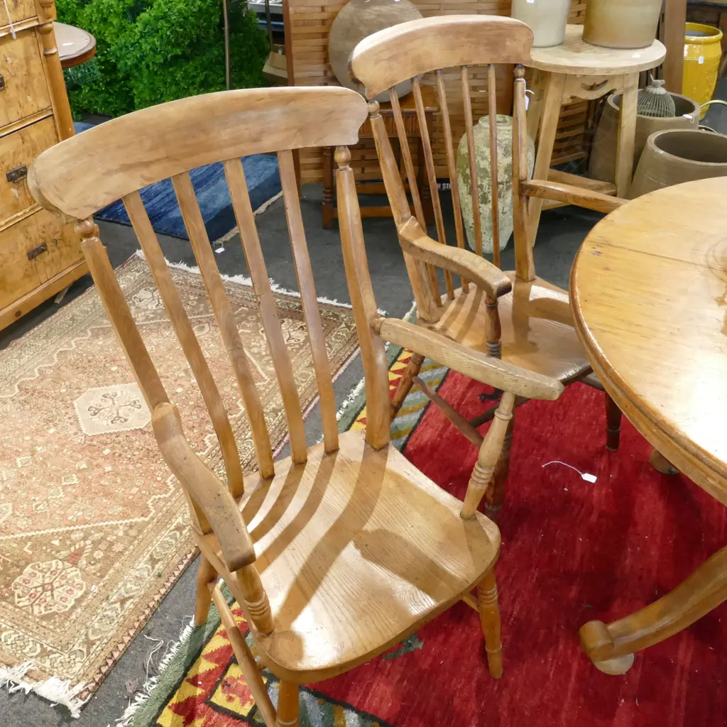PR 19thC COUNTRY  CHAIRS AF ONE ARM WOBBLY 570MM W Image 1++