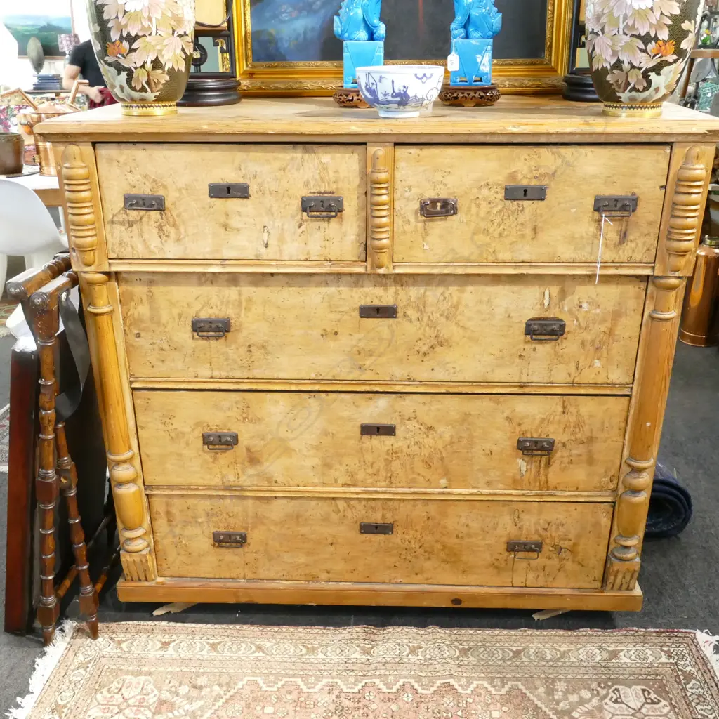 19THC PINE CHEST A.F Image 1++
