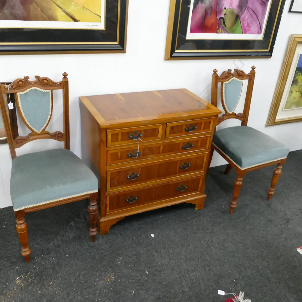PR OF EDWARDIAN SIDE CHAIRS Image 1++