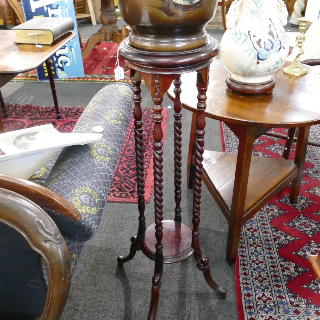 ROSEWOOD PLANT STAND 1M H Image 1++