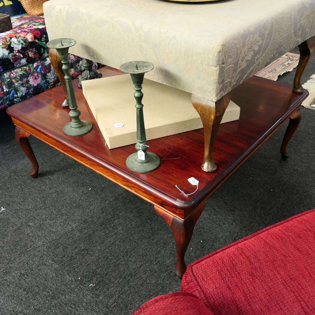 CABROILE LEG COFFEE TABLE 1M SQ 400MM H Image 1++