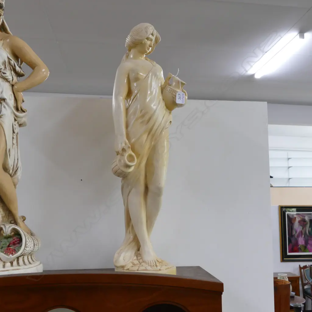 PLASTER GRECIAN LADY 720MM H Image 1++