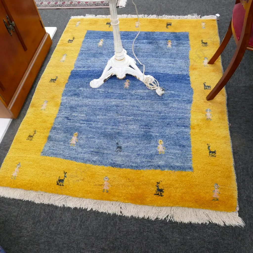 HAND WOVEN PERSIAN GABBEH RUG 1200 X 1550MM  Image 1++