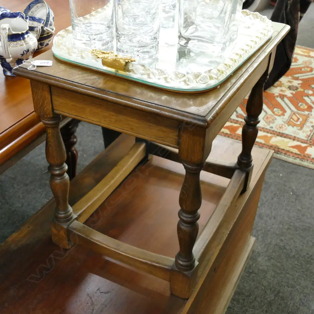 SMALL OAK SIDE TABLE L 500 MM Image 1++