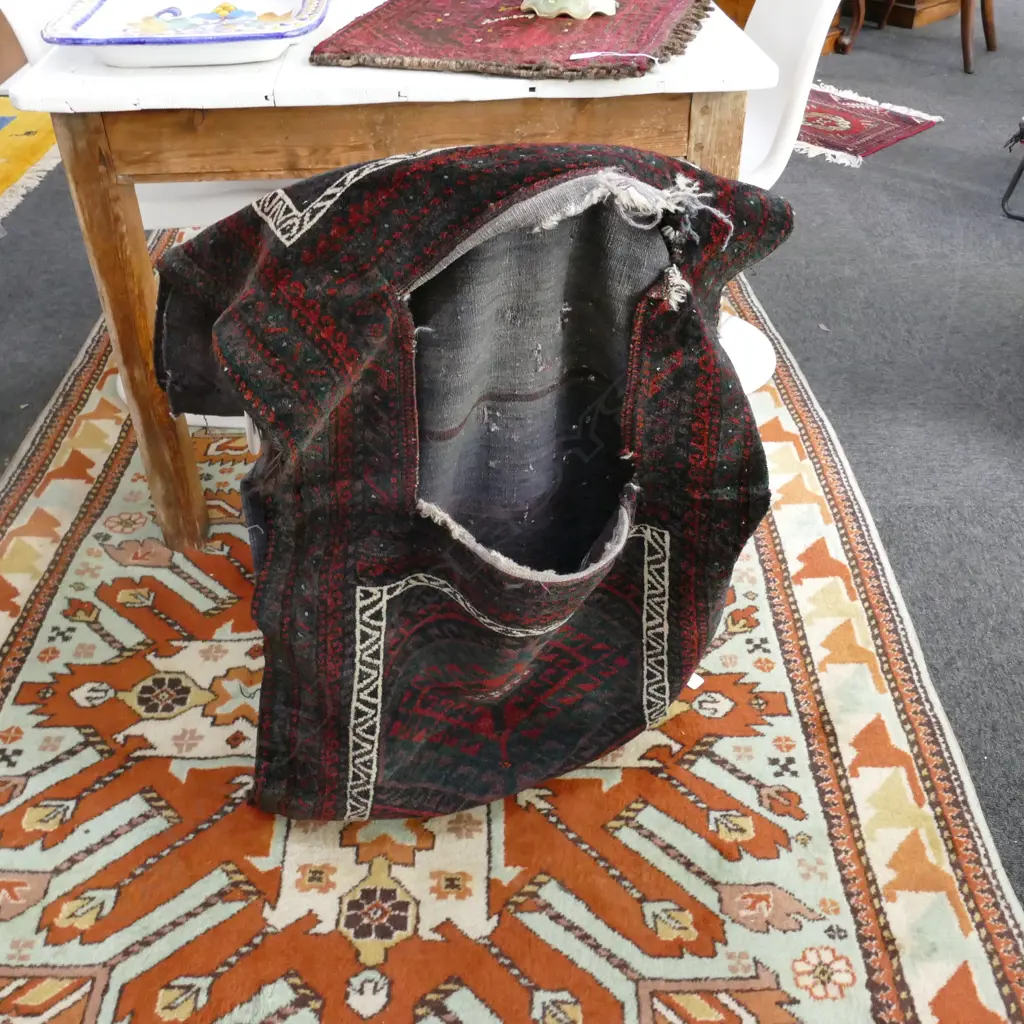 AFGHAN SIGLAN BALUCH KHORJIIN LARGE CUSHION BAG Image 1++