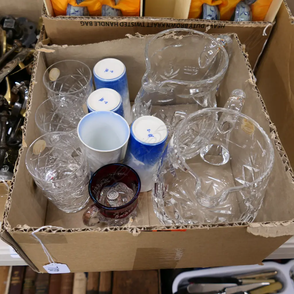 BOX LOT ASST. CRYSTAL, ETC Image 1++