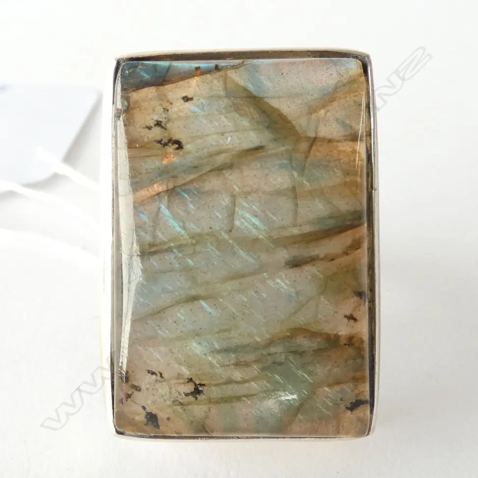 LGE LABRADORITE & SILVER RING Image 1++