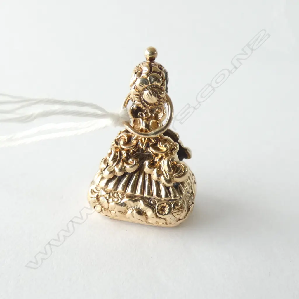 GEO.III/VICT G/PLATE FANCY FOB SEAL CHERUB ENGRAVED .... Image 1++