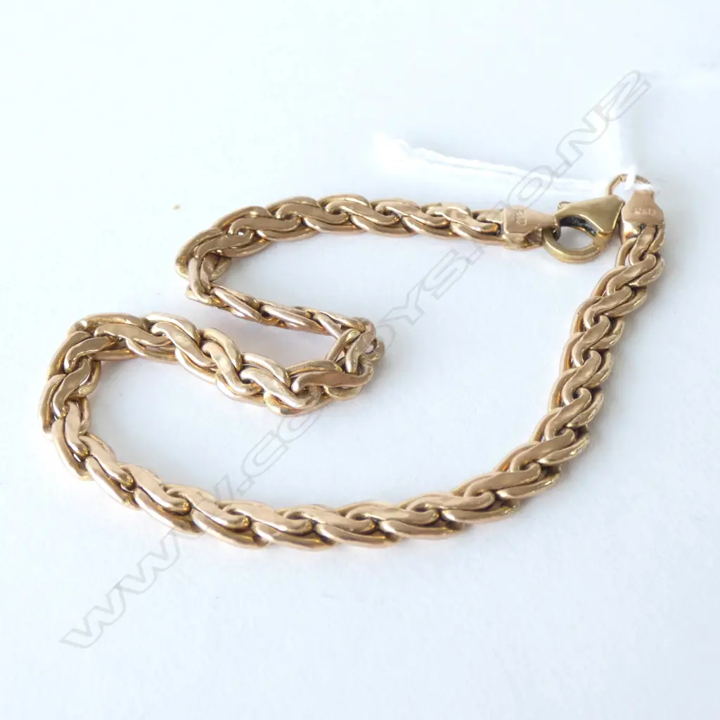 9CT GOLD CHAIN BRACELET 4.6gm Image 1++