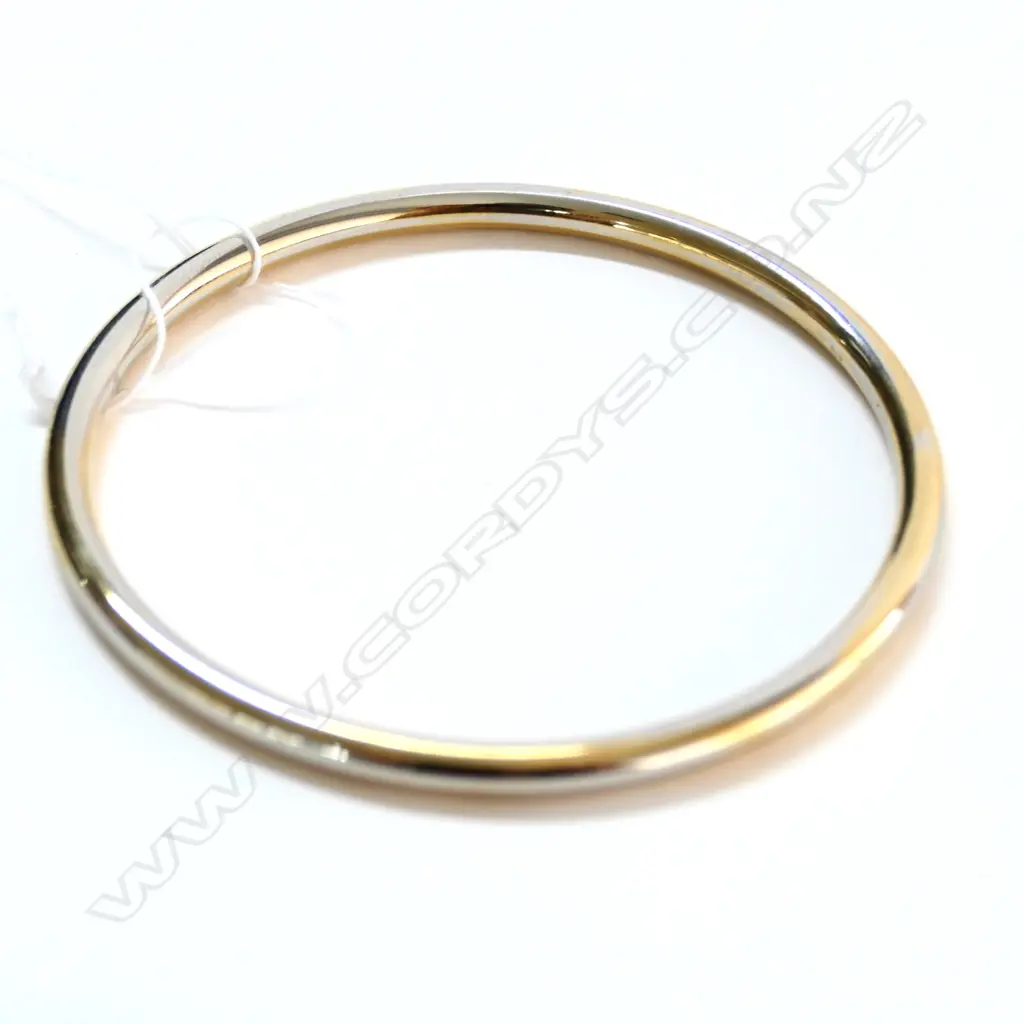 SILVER GILT BANGLE  29.8gms PLAIN HOOP FORM Image 1++
